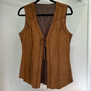 100% Leather Reversible Vest